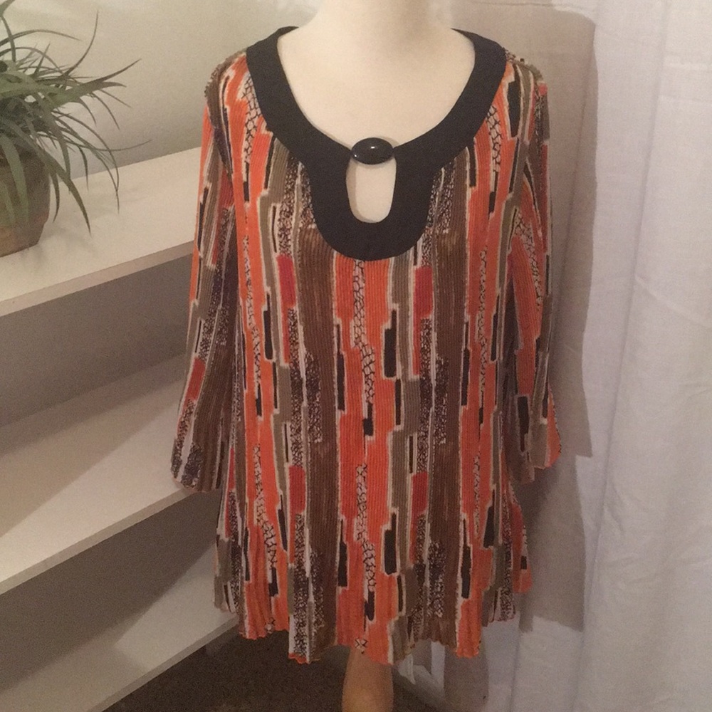 Ribbed multicolored blouse